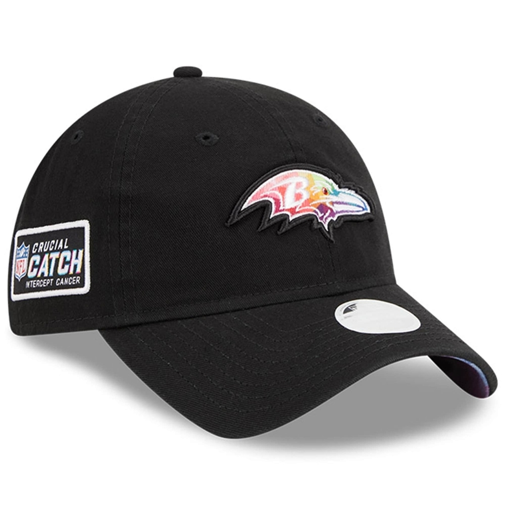 Women's New Era Black Baltimore Ravens 2023 NFL Crucial Catch 9TWENTY Adjustable